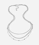 Collier triple sautoir ZAG Honorine en acier