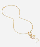Collier sautoir ZAG Cure en acier doré