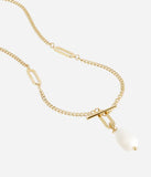 Collier Sautoir Zag Vaea en acier doré
