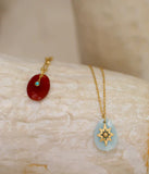 Collier ZAG Inley Aqua en acier doré