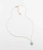 Collier ZAG Inley Aqua en acier doré