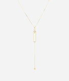 Collier sautoir ZAG Lyra zirconium blanc