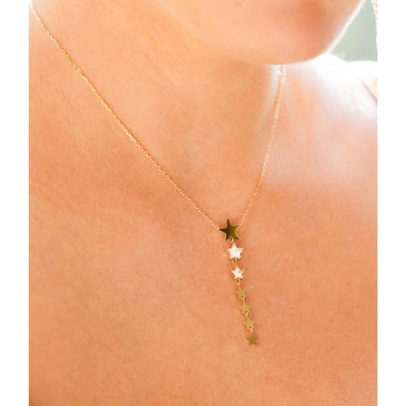 Collier ZAG Y en acier doré 850J480