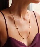 Collier sautoir ZAG Curzu en acier doré