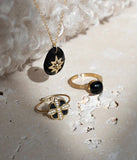 Collier ZAG Inley Noir en acier doré