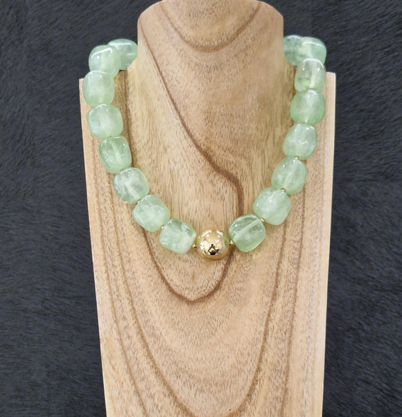 Collier ZAG Oedipe vert clair