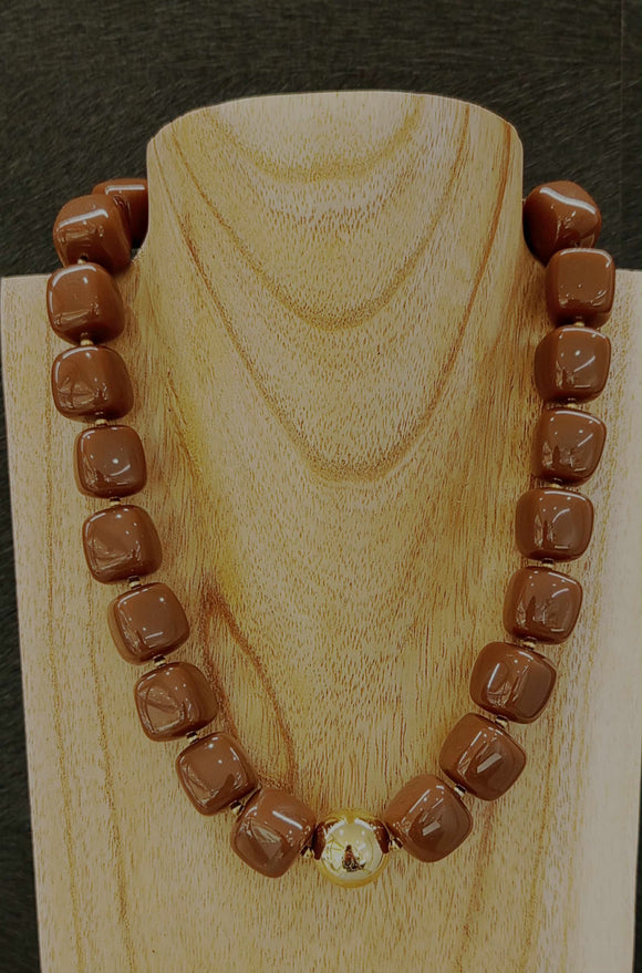 Collier ZAG Laîos Marron