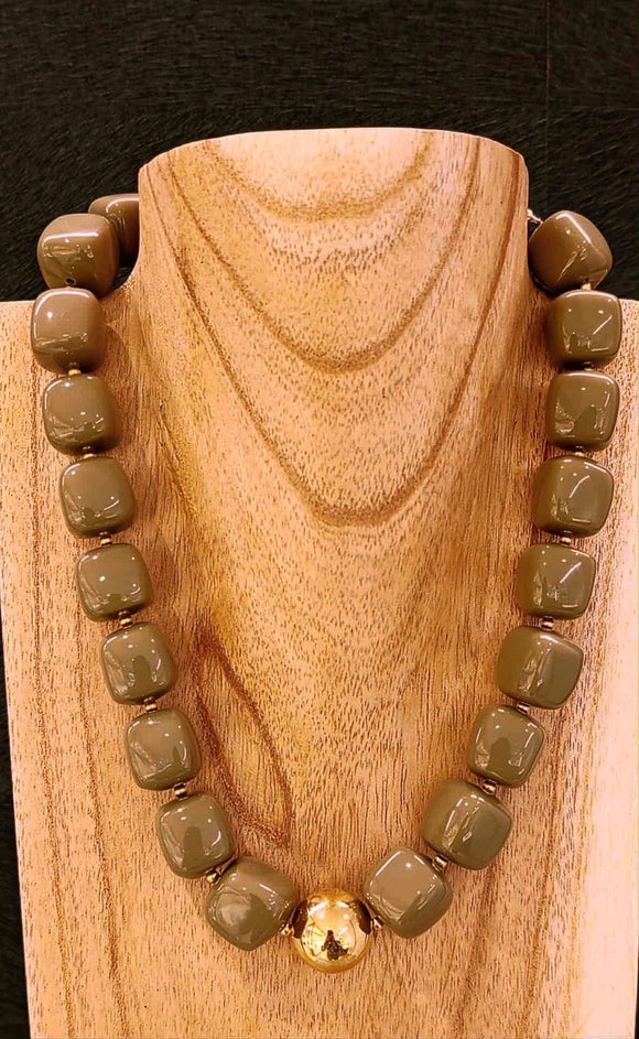 Collier ZAG Laîos Kaki-beige