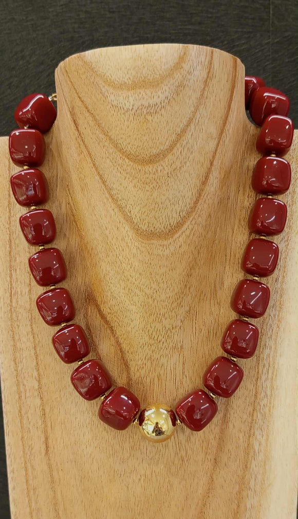 Collier ZAG Laîos Bordeau