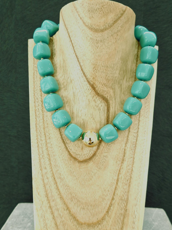 Collier ZAG LaÎos Turquoise
