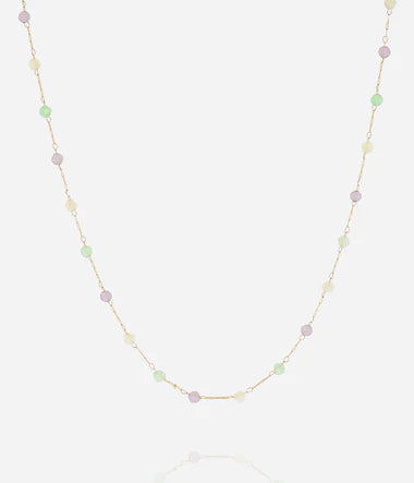 Collier ZAG Octavia Aqua en acier doré