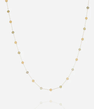 Collier ZAG Octavia Vert clair en acier doré