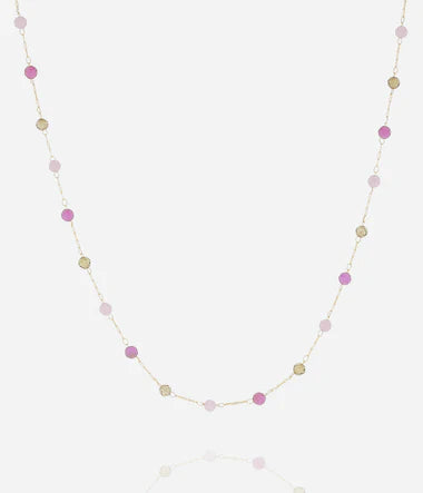 Collier ZAG Octavia Purple en acier doré