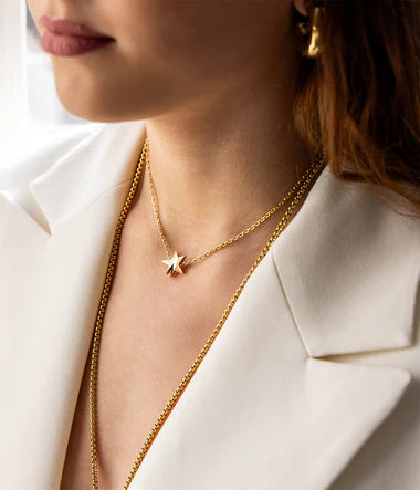 Collier ZAG Angel en acier doré