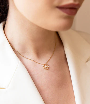 Collier ZAG Adone en acier doré