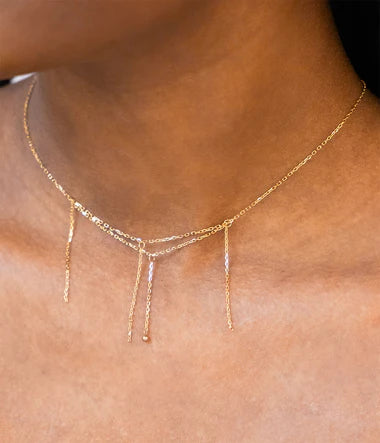 Collier ZAG Sesto en acier doré