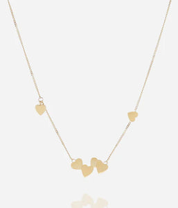 Collier ZAG coeur Arisa en acier doré