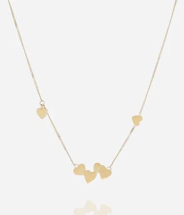 Collier ZAG coeur Arisa en acier doré