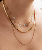 Collier ZAG Barega en acier doré