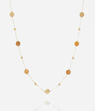 Collier ZAG Velet en acier doré et pyrite