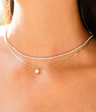 Collier ZAG Algara en acier doré