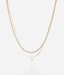 Collier ZAG Algara en acier doré