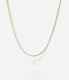 Collier ZAG Algara en acier doré