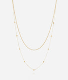 Collier double ZAG Virelle en acier doré