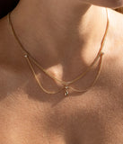 Collier ZAG Elina en acier doré
