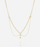 Collier ZAG Elina en acier doré