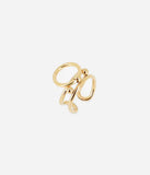 Bague ZAG Aglae en acier doré