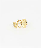 Bague ZAG Sardaigne en acier doré