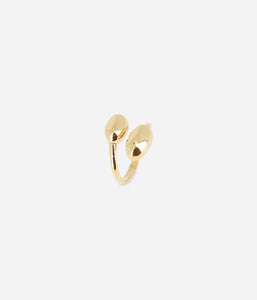 Bague ZAG Basco en acier doré