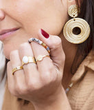 Bague ZAG Buzios en acier doré