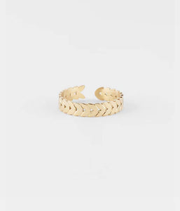 Bague ZAG Buzios en acier doré
