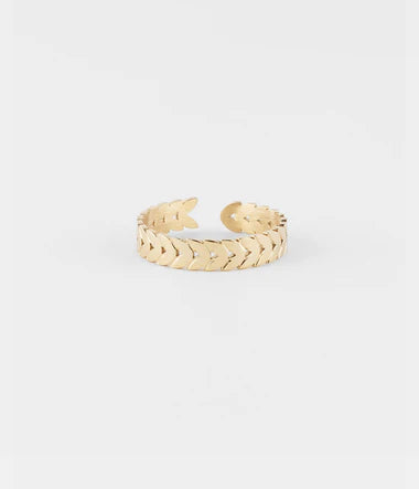 Bague ZAG Buzios en acier doré