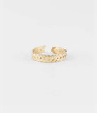 Bague ZAG Buzios en acier doré