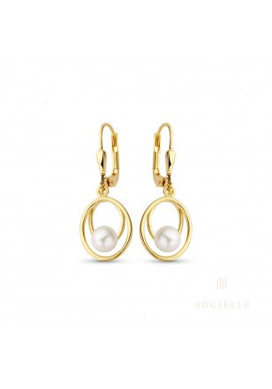 Boucles d'oreilles en or 18ct avec perles d'eau douce 382-195