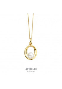 Pendentif en or 18ct + perle blanche 367-38