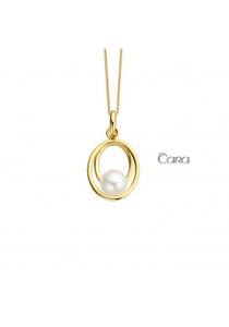 Pendentif en or 18ct + perle blanche 367-39