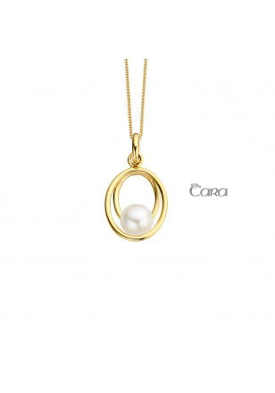 Pendentif en or 18ct + perle blanche 367-39