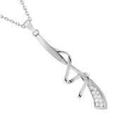 Collier en argent avec zirconiums 654-861