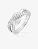 Bague entrelacée en argent 611-4010