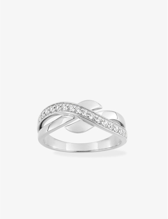 Bague entrelacée en argent 611-4010