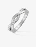 Bague entrelacée en argent 611-4011