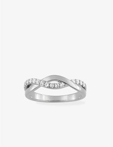 Bague entrelacée en argent 611-4011