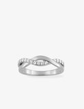Bague entrelacée en argent 611-4011