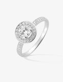 Bague en argent solitaire accompagné 611-4075