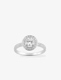 Bague en argent solitaire accompagné 611-4075