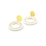 Boucles d'oreilles Santibé Atacama blanches 782S1